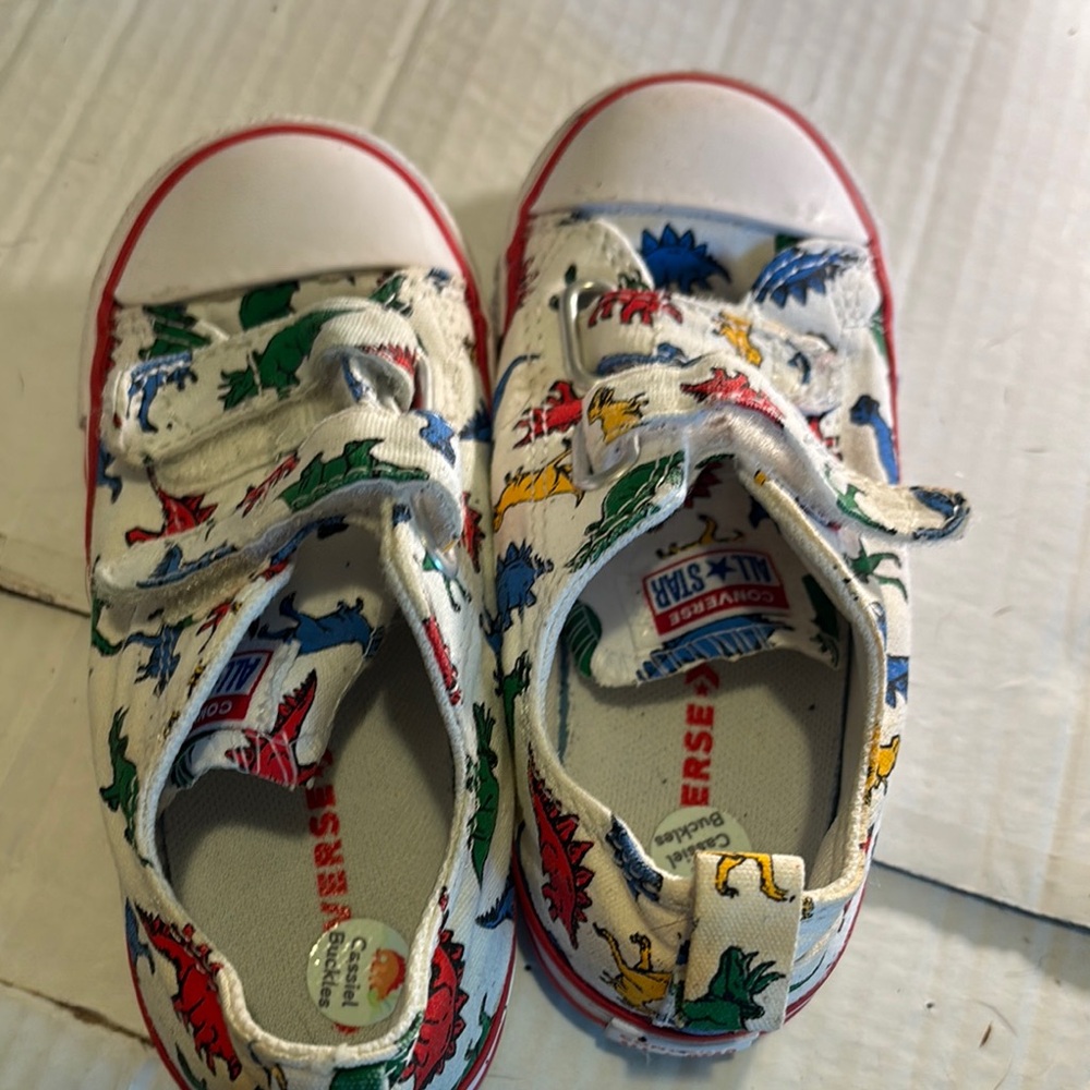 Converse Kids' Dinosaur Print Sneakers - White Multi